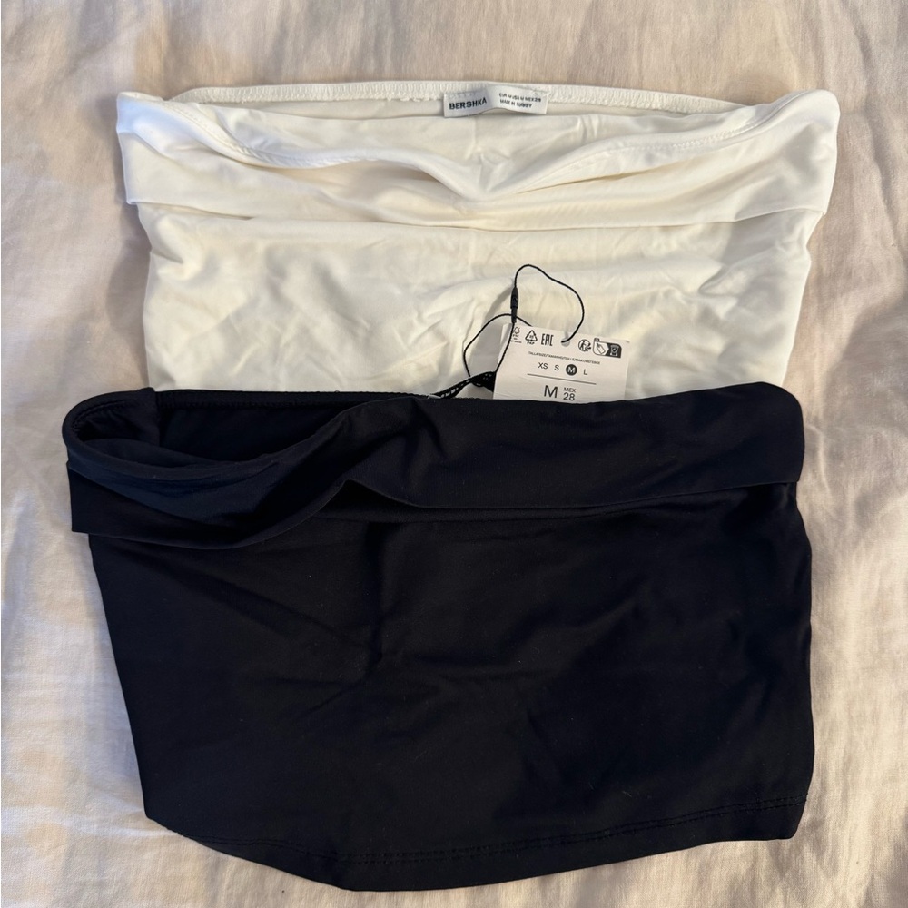 Bershka Foldover Tube Top